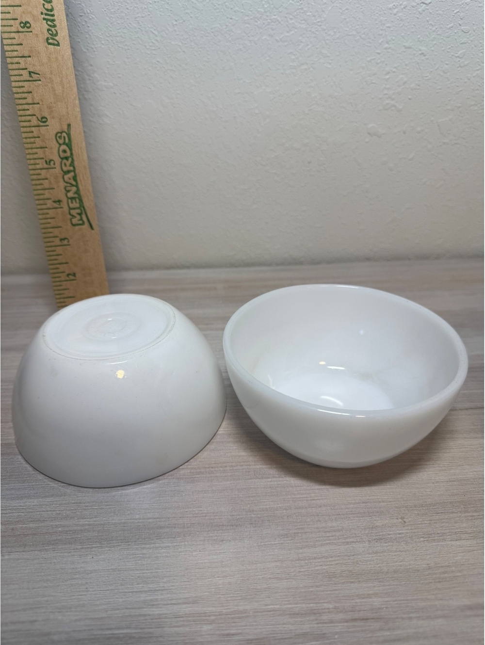 Vintage Fire King White Milk Glass Bowls Set of 2